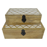 Hub Living 2 Piece Gerevich Trinket Box Set