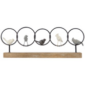 The Home Collective Birds Fir Wood &amp; Cast Iron Sculpture