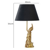 The Home Collective Murray Resin &amp; Velvet Table Lamp