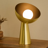 The Home Collective 38cm Ellis Steel &amp; Glass Table Lamp