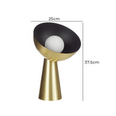 The Home Collective 38cm Ellis Steel &amp; Glass Table Lamp