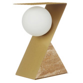 The Home Collective Zita Travertine Table Lamp