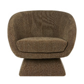 The Home Collective Mohinder Upholstered Swivel Armchair