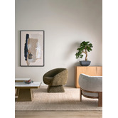 The Home Collective Mohinder Upholstered Swivel Armchair