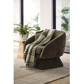 The Home Collective Mohinder Upholstered Swivel Armchair
