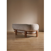 The Home Collective Abramson 2 Seater Rubberwood Sofa