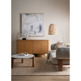 The Home Collective Abramson 2 Seater Rubberwood Sofa