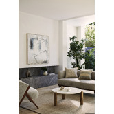 The Home Collective Abramson 2 Seater Rubberwood Sofa
