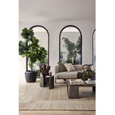 The Home Collective Abramson 2 Seater Rubberwood Sofa