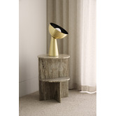The Home Collective 38cm Ellis Steel &amp; Glass Table Lamp