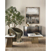 The Home Collective Zita Travertine Table Lamp