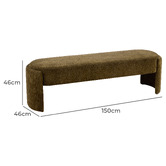 The Home Collective June Chenille Ottoman Bench