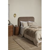 The Home Collective Taupe Leia Queen Velvet Bedhead