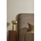 The Home Collective Taupe Leia Queen Velvet Bedhead