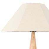 The Home Collective Hastings Rubberwood &amp; Linen Table Lamp