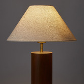 The Home Collective Carson Rubberwood &amp; Linen Table Lamp