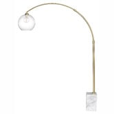 The Home Collective Reno Marble &amp; Glass Floor Lamp