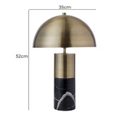The Home Collective Fergus Brass &amp; Marble Table Lamp