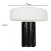 The Home Collective Holland Marble &amp; Glass Table Lamp
