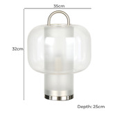 The Home Collective Titus Iron &amp; Glass Table Lamp