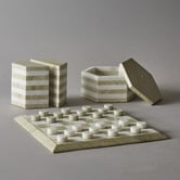 The Home Collective Castine Marble Checkers Game Set