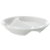 Maxwell &amp; Williams White Basics 10cm Divided Porcelain Dip Bowl