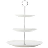 Maxwell &amp; Williams White Basics Diamonds 3 Tier Porcelain Cake Stand