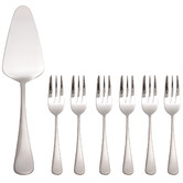 Maxwell &amp; Williams 7 Piece Madison Stainless Steel Cake Server &amp; Fork Set