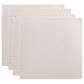Maxwell &amp; Williams Ivory Table Accents Faux Cowhide Leather Coasters