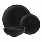 Maxwell &amp; Williams 12 Piece Black Caviar Porcelain Dinner Set