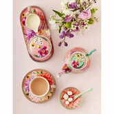 Maxwell &amp; Williams Pink Teas &amp; C&#039;s Dahlia Daze Porcelain Sugar Bowl