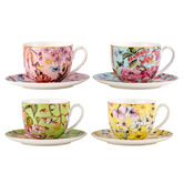 Maxwell &amp; Williams 8 Piece Estelle Michaelidies Enchantment 280ml Cup &amp; Saucer Set