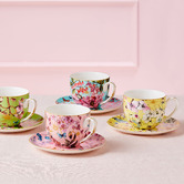 Maxwell &amp; Williams 8 Piece Estelle Michaelidies Enchantment 280ml Cup &amp; Saucer Set