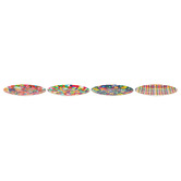 Maxwell &amp; Williams 4 Piece Donna Sharam 28cm Melamine Dinner Plate Set