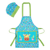 Maxwell &amp; Williams Maxwell &amp; Williams 2 Piece Kids&#039; Kasey Rainbow Critters Apron &amp; Hat Set