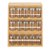Maxwell &amp; Williams 16 Piece Evergreen Bamboo Spice Jar &amp; Rack Set