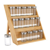Maxwell &amp; Williams 16 Piece Evergreen Bamboo Spice Jar &amp; Rack Set