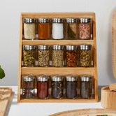 Maxwell &amp; Williams 16 Piece Evergreen Bamboo Spice Jar &amp; Rack Set