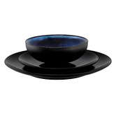Maxwell &amp; Williams 12 Piece Midnight Caviar Porcelain Coupe Dinner Set