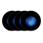 Maxwell &amp; Williams Midnight Caviar Porcelain High Rim Dinner Plates