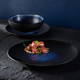 Maxwell &amp; Williams 12 Piece Midnight Caviar Porcelain Coupe Dinner Set