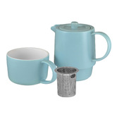 Maxwell &amp; Williams Cafe Life 450ml Porcelain Tea For One with Infuser