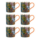 Maxwell &amp; Williams Blue Fields of Joy 350ml Porcelain Mugs