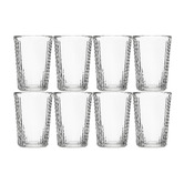 Maxwell &amp; Williams Blend Stripey 250ml Double Wall Glass Cups