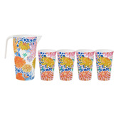 Maxwell &amp; Williams 5 Piece Sunburst Melamine Jug &amp; Tumbler Set