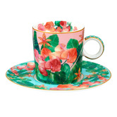 Maxwell &amp; Williams Teas &amp; C&#039;s Tropicana 100ml Porcelain Demi Cups &amp; Saucers