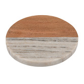 Maxwell &amp; Williams Coaster Collective Round Marble &amp; Acacia Wood Coasters