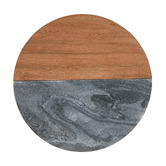 Maxwell &amp; Williams Coaster Collective Round Marble &amp; Acacia Wood Coasters
