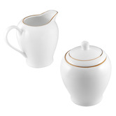 Maxwell &amp; Williams 2 Piece White Porcelain Sugar &amp; Creamer Jar Set