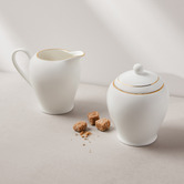 Maxwell &amp; Williams 2 Piece White Porcelain Sugar &amp; Creamer Jar Set